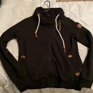 Wanakome asymmetrical zip up